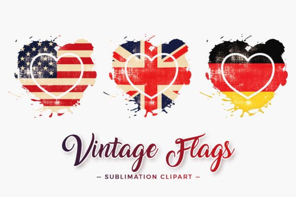 Download Flags Heart Splash Sublimation Designs - Flags Collection